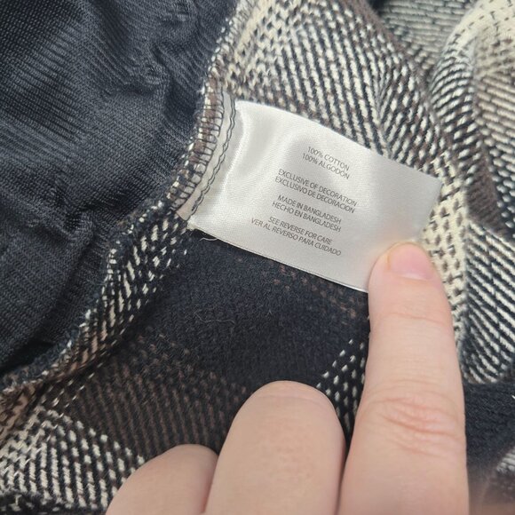 Orvis Brown Black Heavy Flannel Shirt Size Large Long Sleeve Pockets - Picture 4 of 8